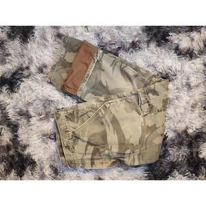 Wrangler Mens Sz 34x28 Fleece Lined Relaxed Fit Camoflage Cargo Pants Straight